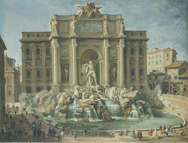 Giovanni Paolo Pannini Fountain of Trevi, Rome Spain oil painting art